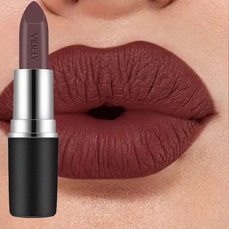 Frosted Velvet Matte Lipstick – 29 Bold Shades, Waterproof & Non‑Fading