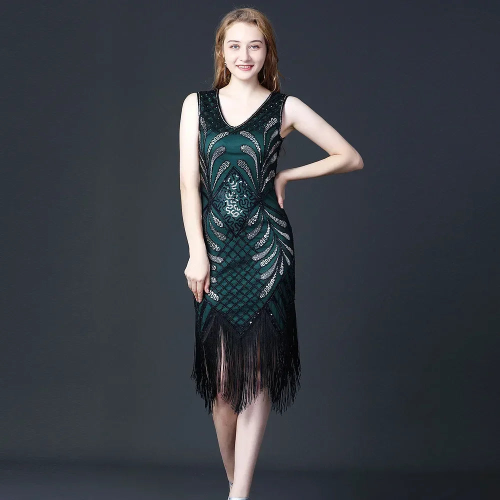 Vintage Streetwear Party Club Stage Show Luxury Bling Dress