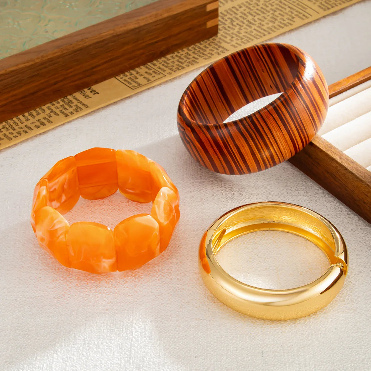 Natural Wooden Round Bangles