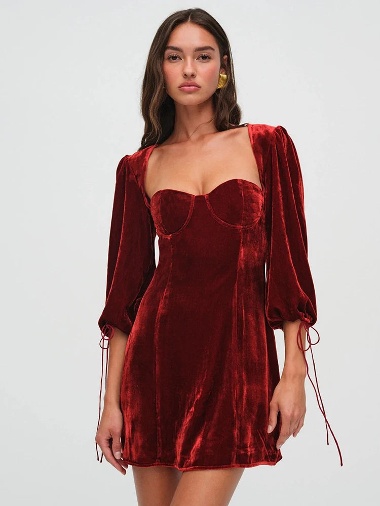 red half sleeve bodycon dress Long Sleeve Bodycon in Red Mesh