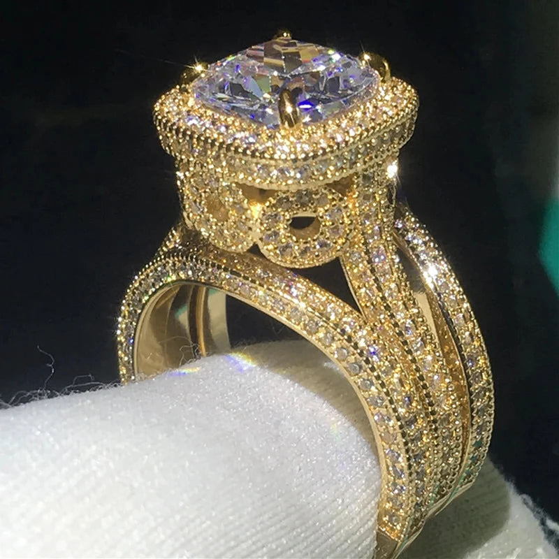 Gentle Luxury 3Pc/Set Rings with Shiny Cubic Zirconia