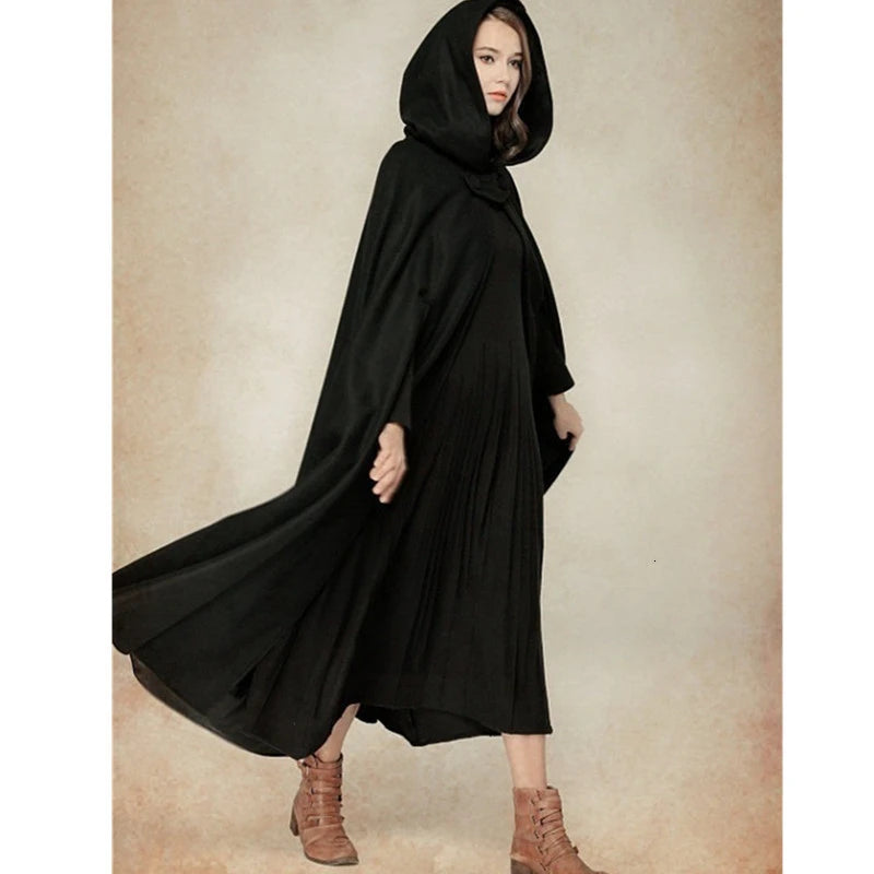 Cosplay Vintage Medieval Gothic Hooded Cloak