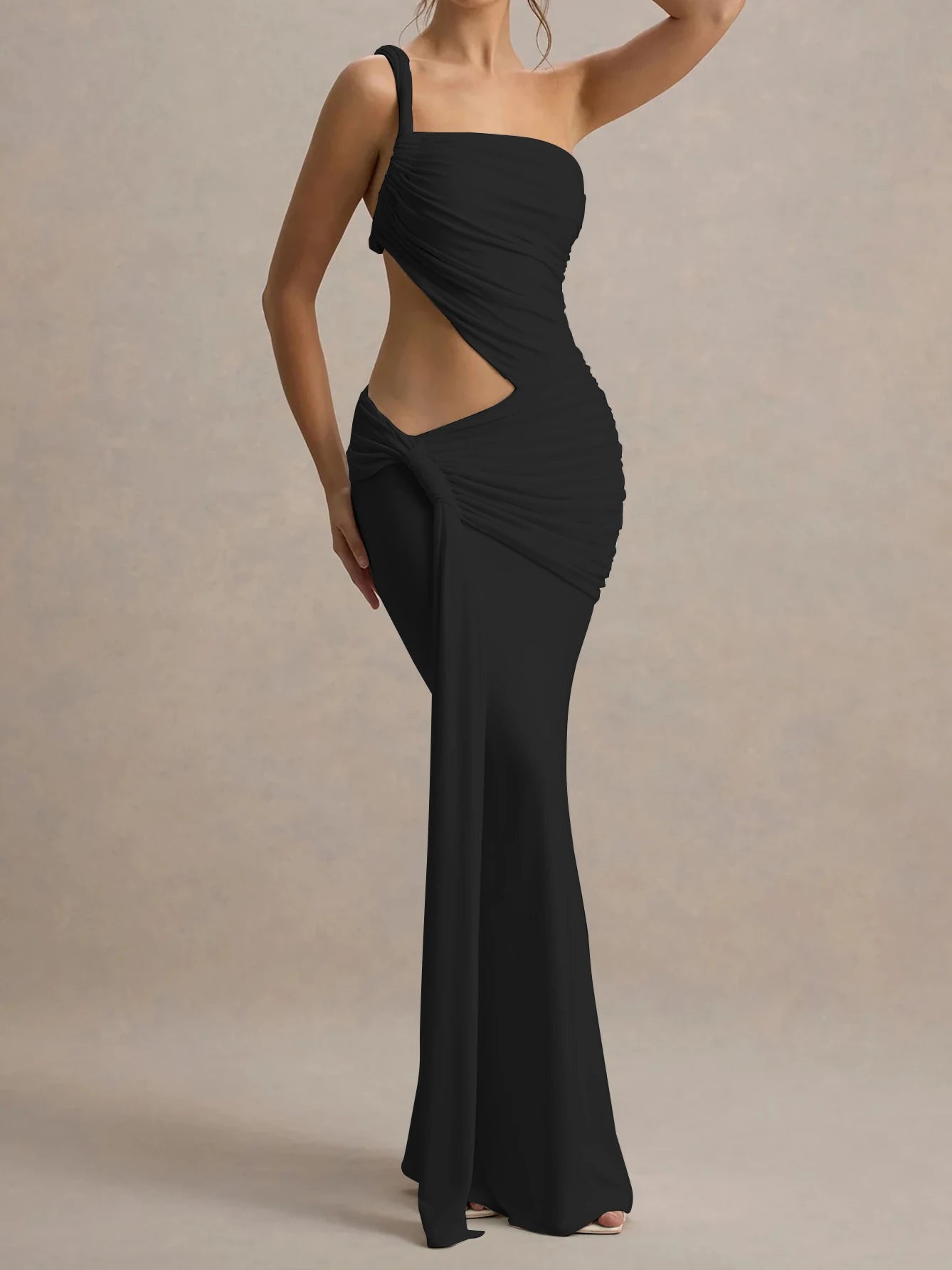 Elegant Single Piece Hollow Out Tight Dress