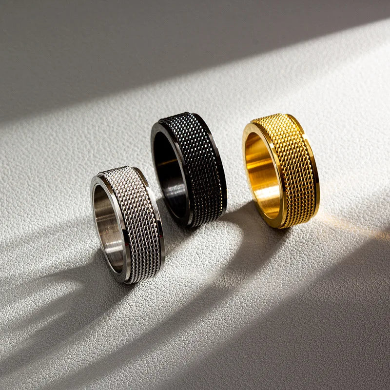 Fashionable Stainless Steel Spinner Rings