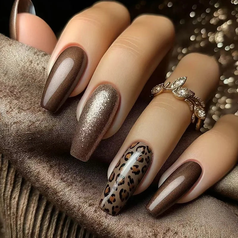 24Pcs Mid-length Ballet False Nails