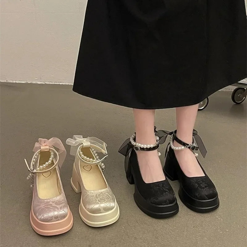Platform Japanese Style Lolita Mary Jane Shoes