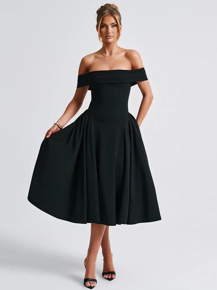 Elegant Strapless High Stretch Tight Long Dress