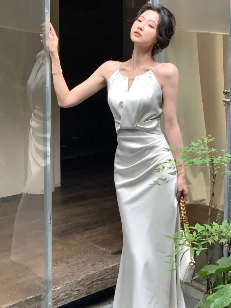 New Summer Elegant Sleeveless Slim Mermaid Dress
