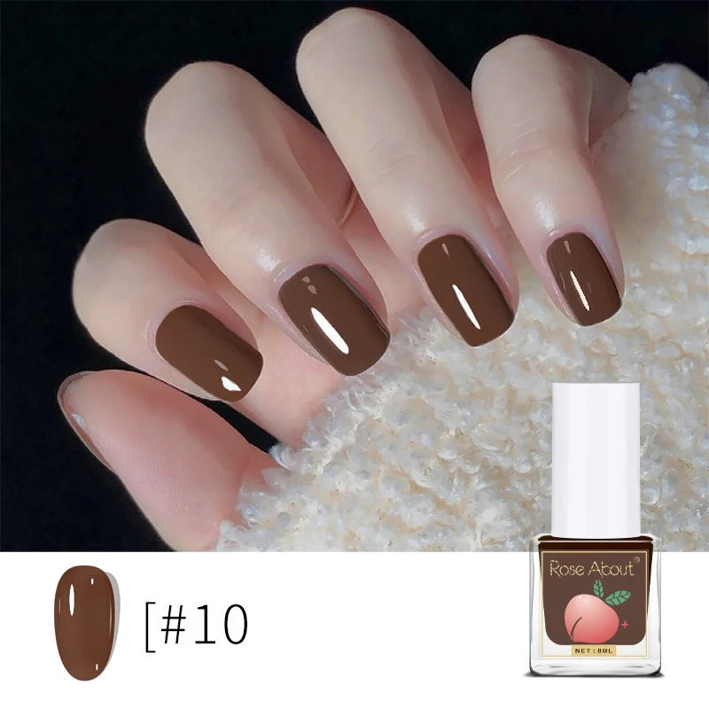 Water-Based Peel-Off Shiny Top Coat – No UV Lamp, Long-Lasting, Gentle Natural Nail Care