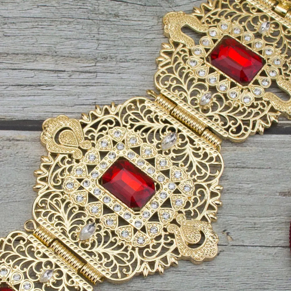 Moroccan Bride Tassel Straps Rope Waist Chain Chic Alloy Belt