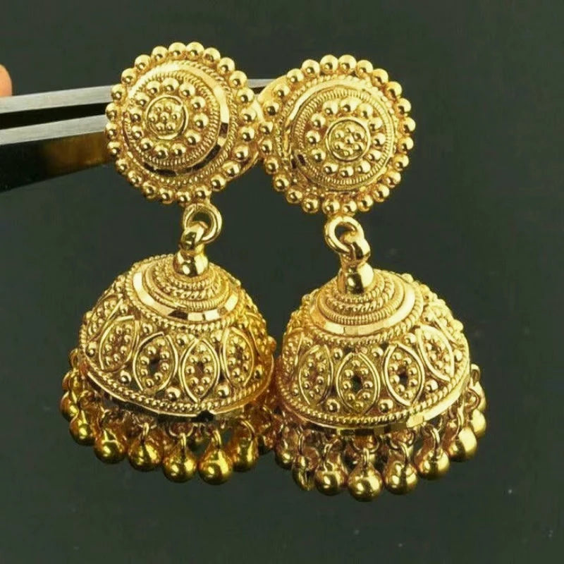 Unique Bell Design Drop Earrings