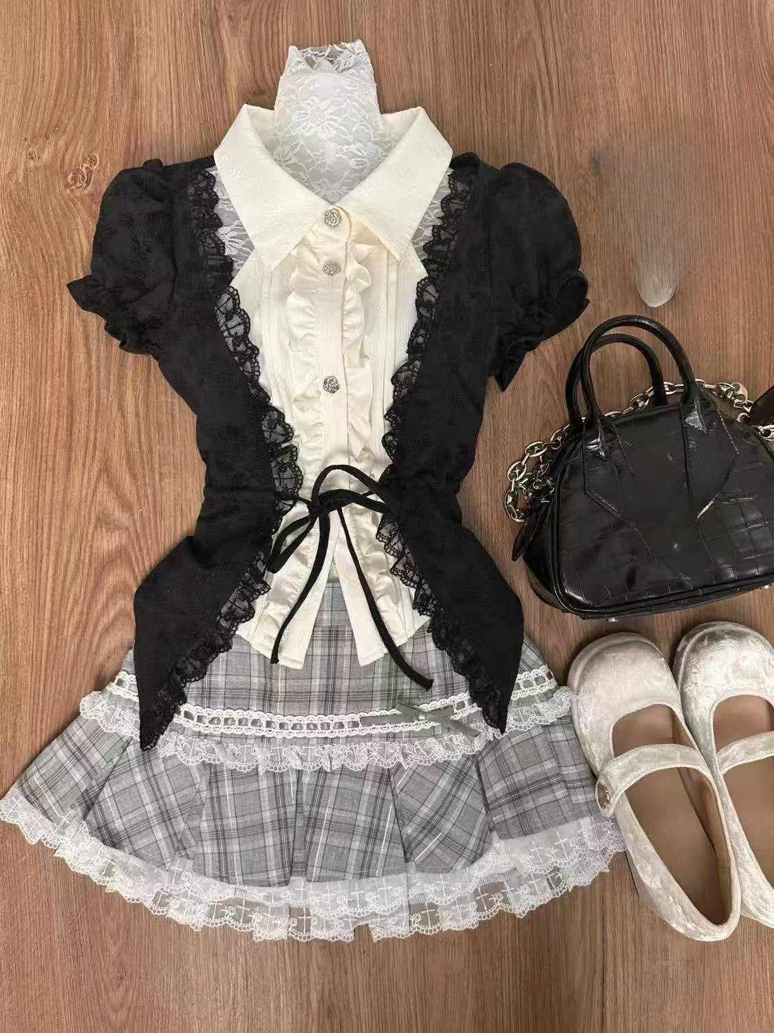 Autumn Winter  V-neck French Vintage Sweater Long Sleeve Pullovers Knitwears