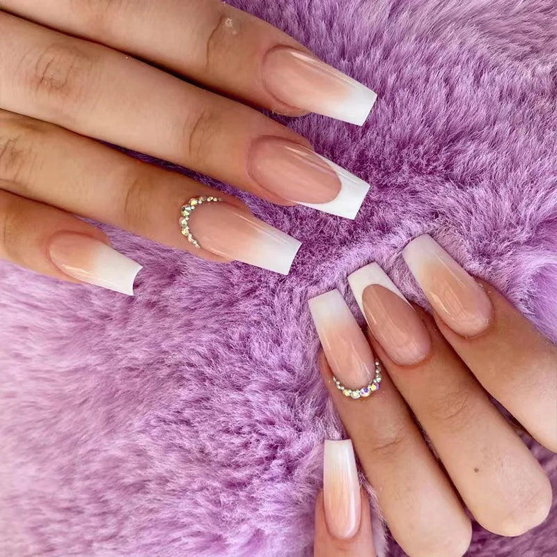 24pcs Press on Nails Flower Design