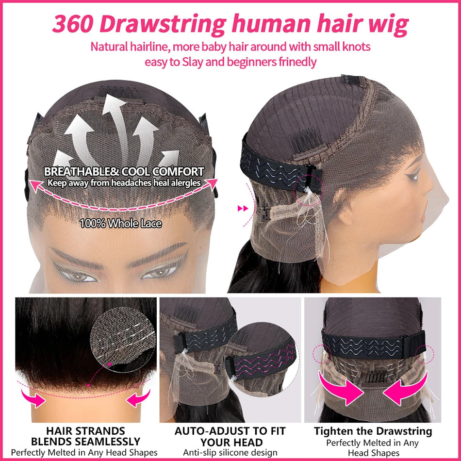 Body Wave 360 Full HD Lace Frontal Wigs Human Hair