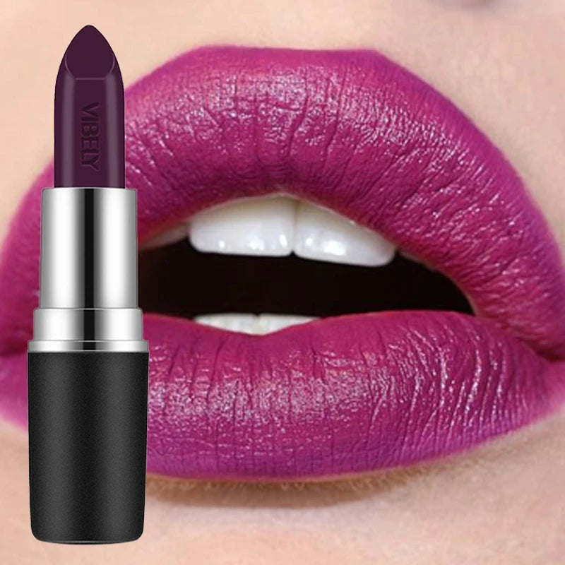 Frosted Velvet Matte Lipstick – 29 Bold Shades, Waterproof & Non‑Fading