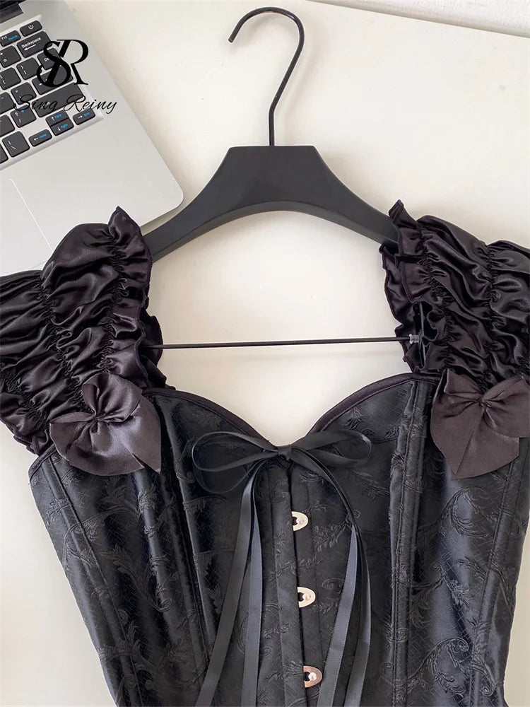 Elegant Puff Sleeve Corset Camisole