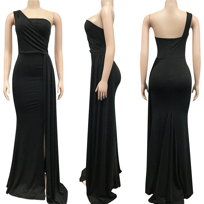 Sexy One Shoulder Elegant Evening Dresses