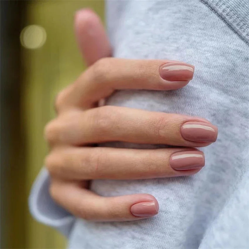 24Pcs/Set Simple Medium Long Press on Nail