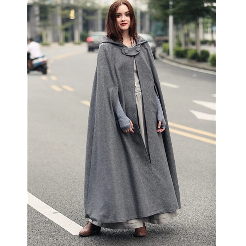 Cosplay Vintage Medieval Gothic Hooded Cloak