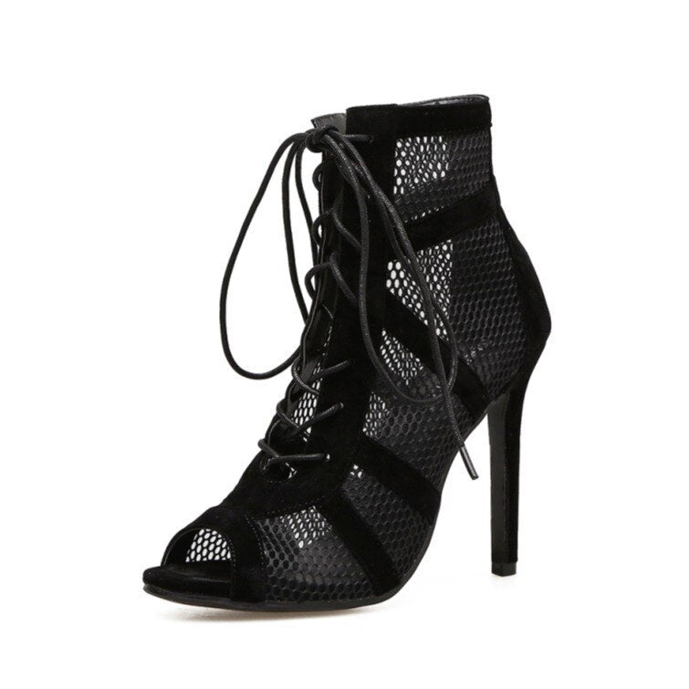 Summer Mesh Breathable Lace-up Boots