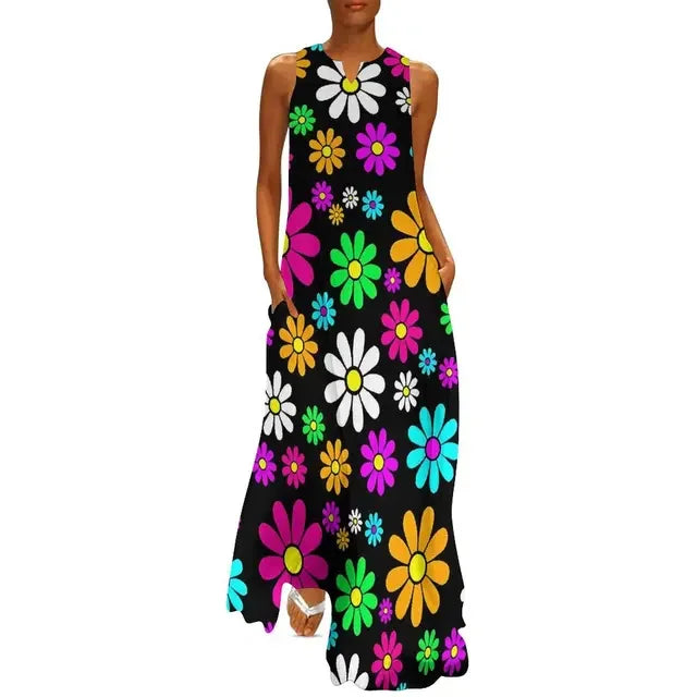 Flower Power Boho Maxi Dress