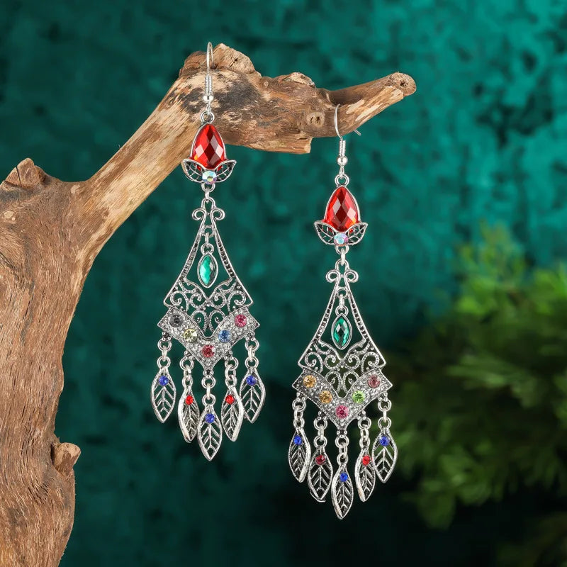 New Bohemian Multicolor Rhinestone Crystal Earrings