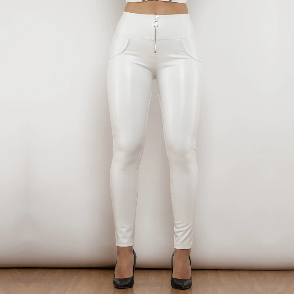 High Waist Faux Pu Leather Pants