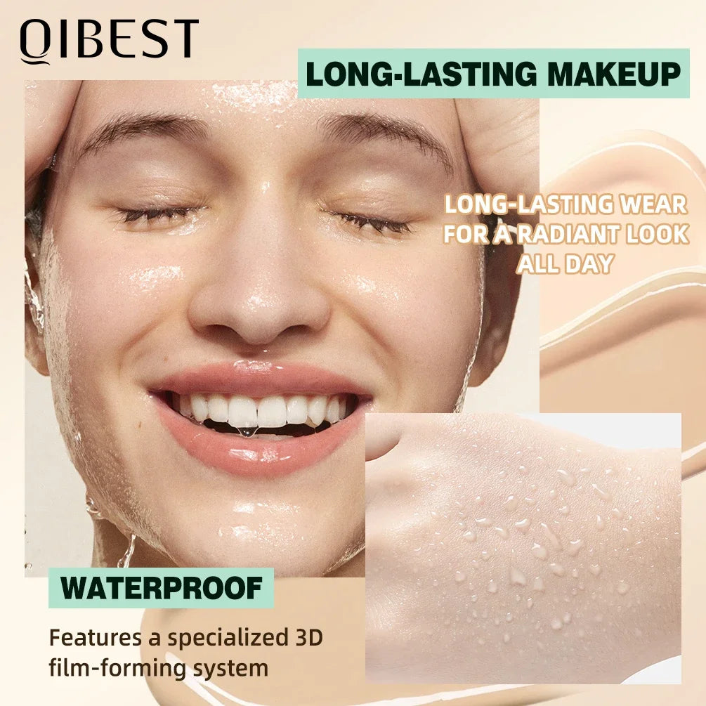 QIBEST Liquid Foundation Cream For High Coverage