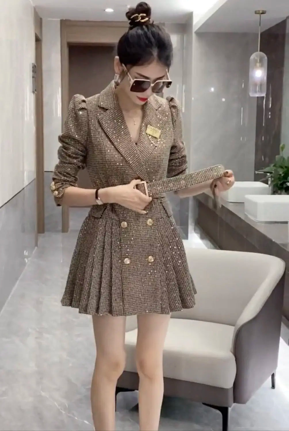 New Autumn Waist Slimming Dress