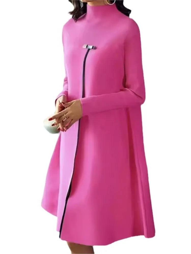 Spring & Autumn Elegant High-Split Long Sleeve Dress