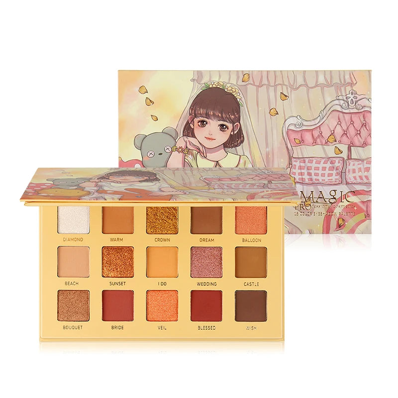 All-in-One Eyeshadow & Body Art Palette – Matte, Shimmer, Highlight & Blush, Waterproof