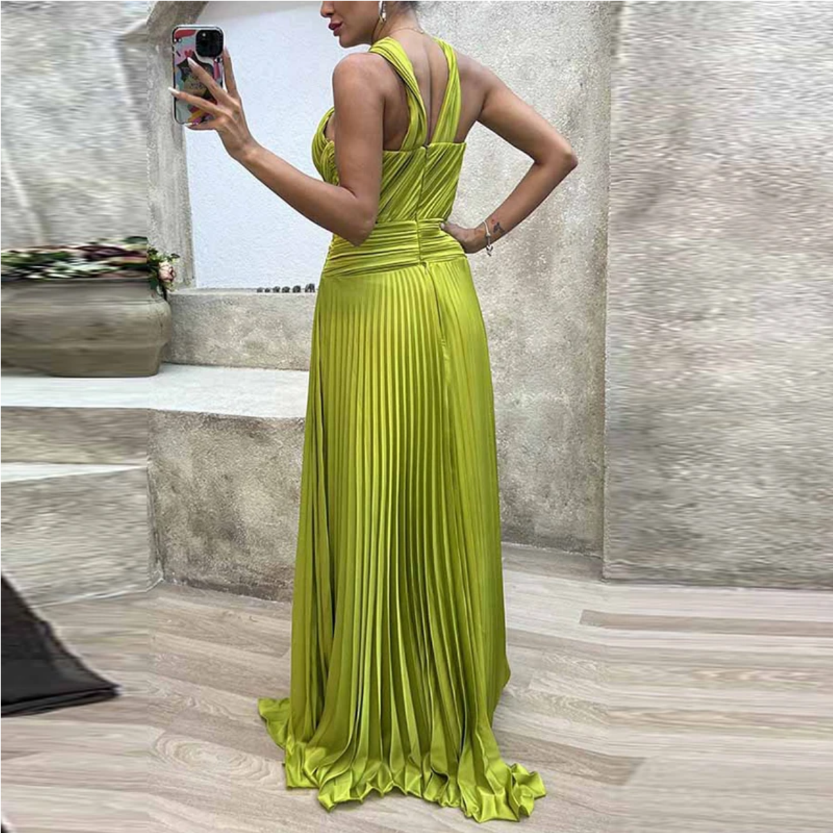 Halter Hollow Out High Waist Slim Maxi Dress