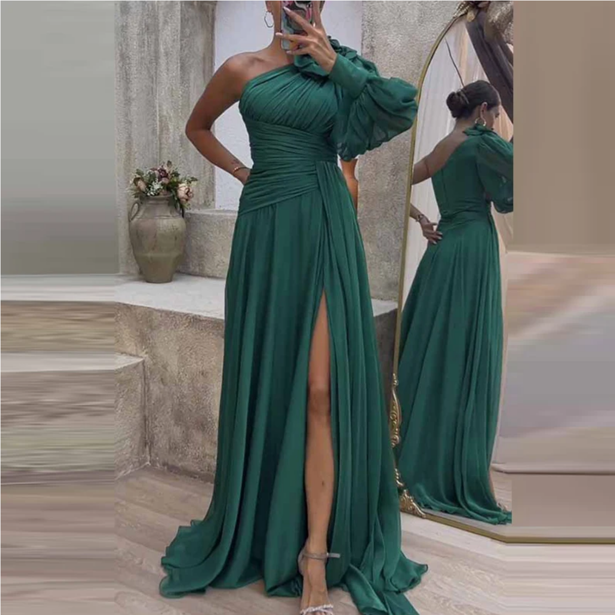 Halter Hollow Out High Waist Slim Maxi Dress