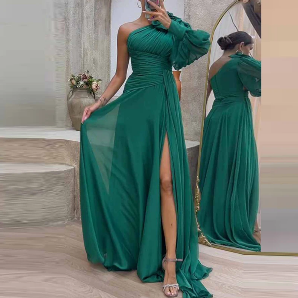 Halter Hollow Out High Waist Slim Maxi Dress