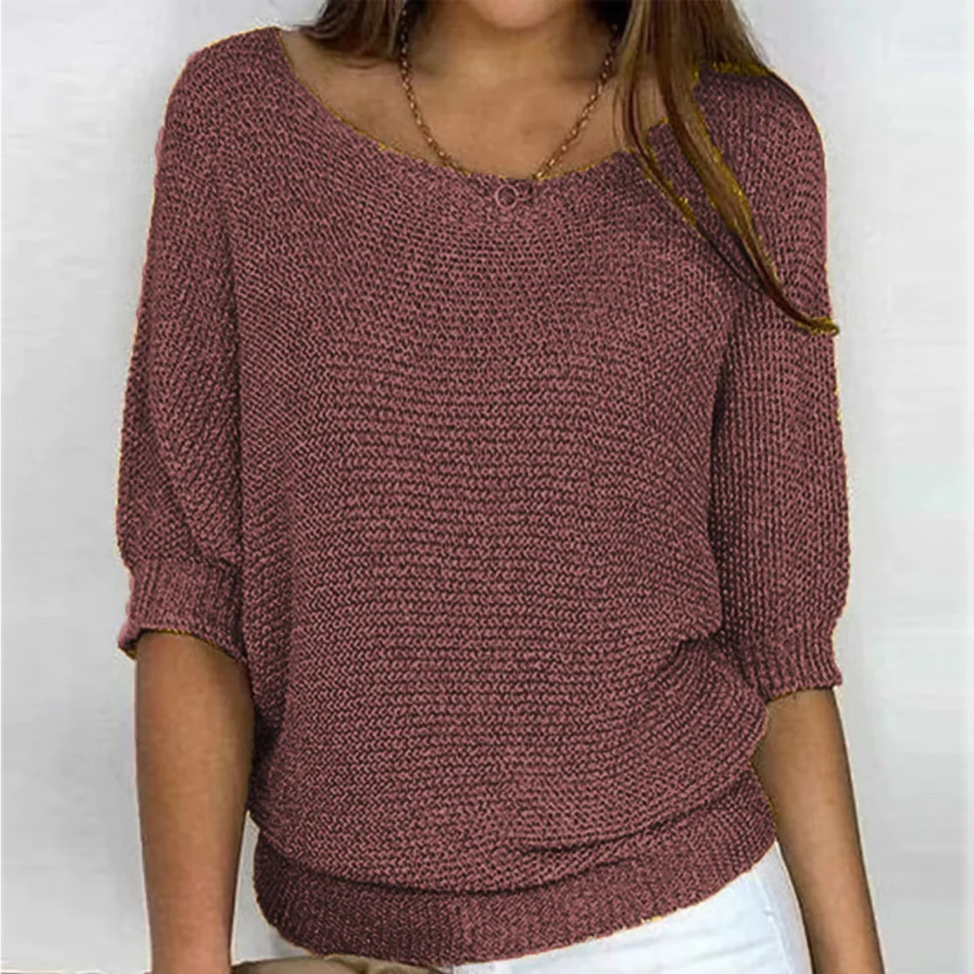 Three Quarter Sleeve Sweater