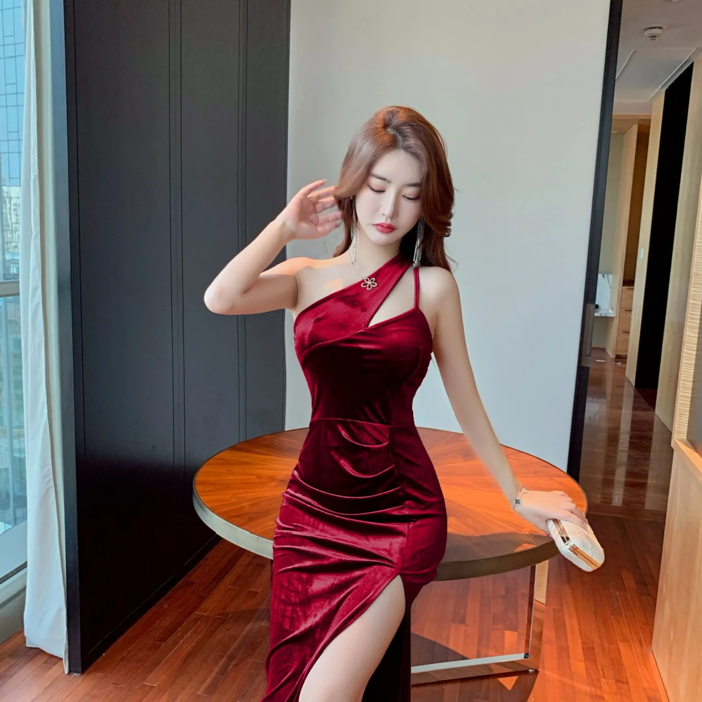 Women Elegant Sleeveless Slim Vintage Bodycon Dress