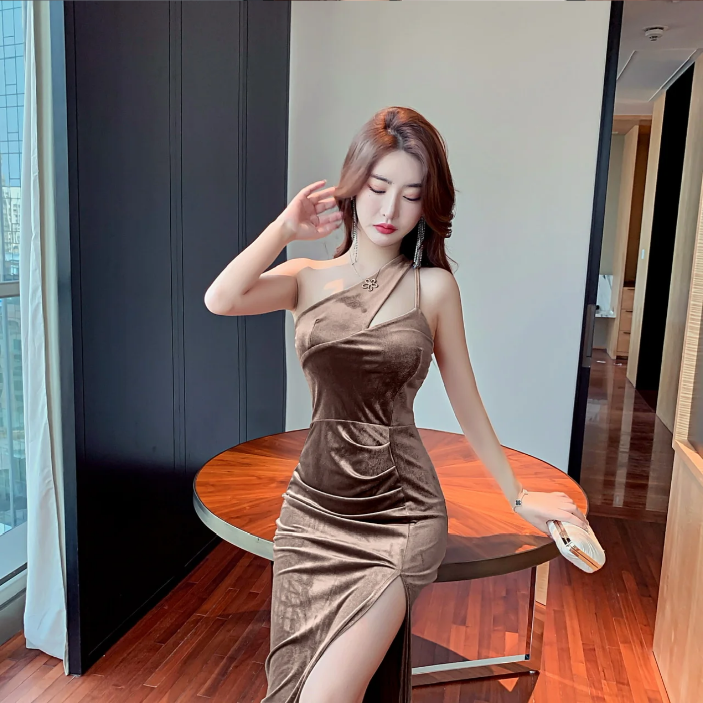 Women Elegant Sleeveless Slim Vintage Bodycon Dress