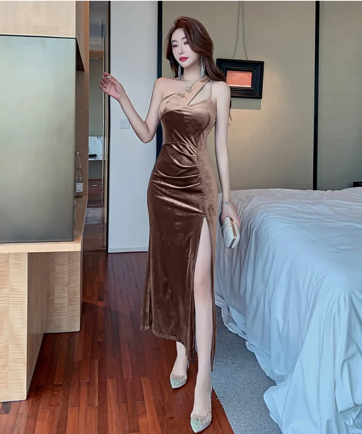 Women Elegant Sleeveless Slim Vintage Bodycon Dress