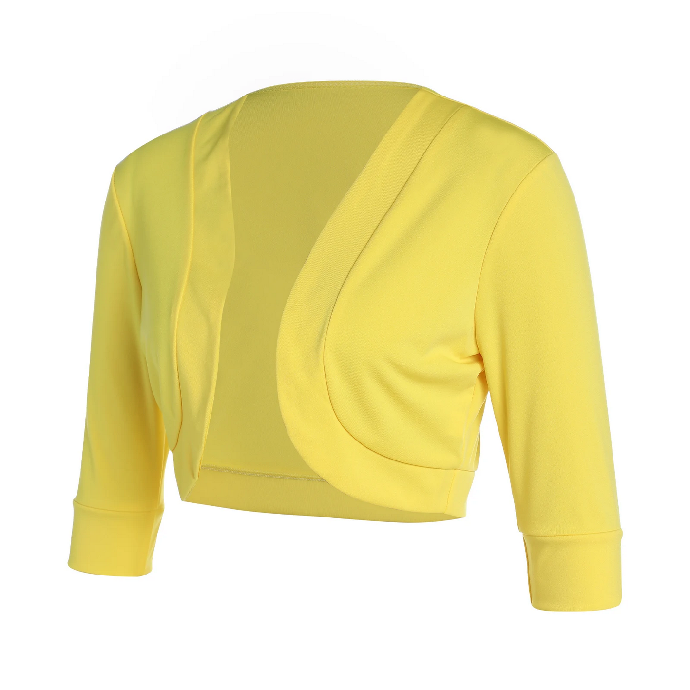 Solid Color Long Sleeve Short Jacket  for Spring Fall Yellow/Purple/White/Black/Red