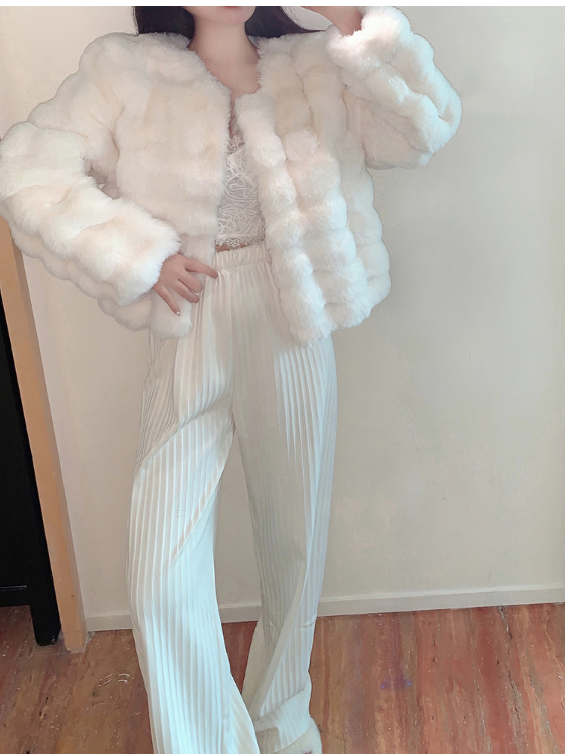 Winter Fashion Faux Fur Coat