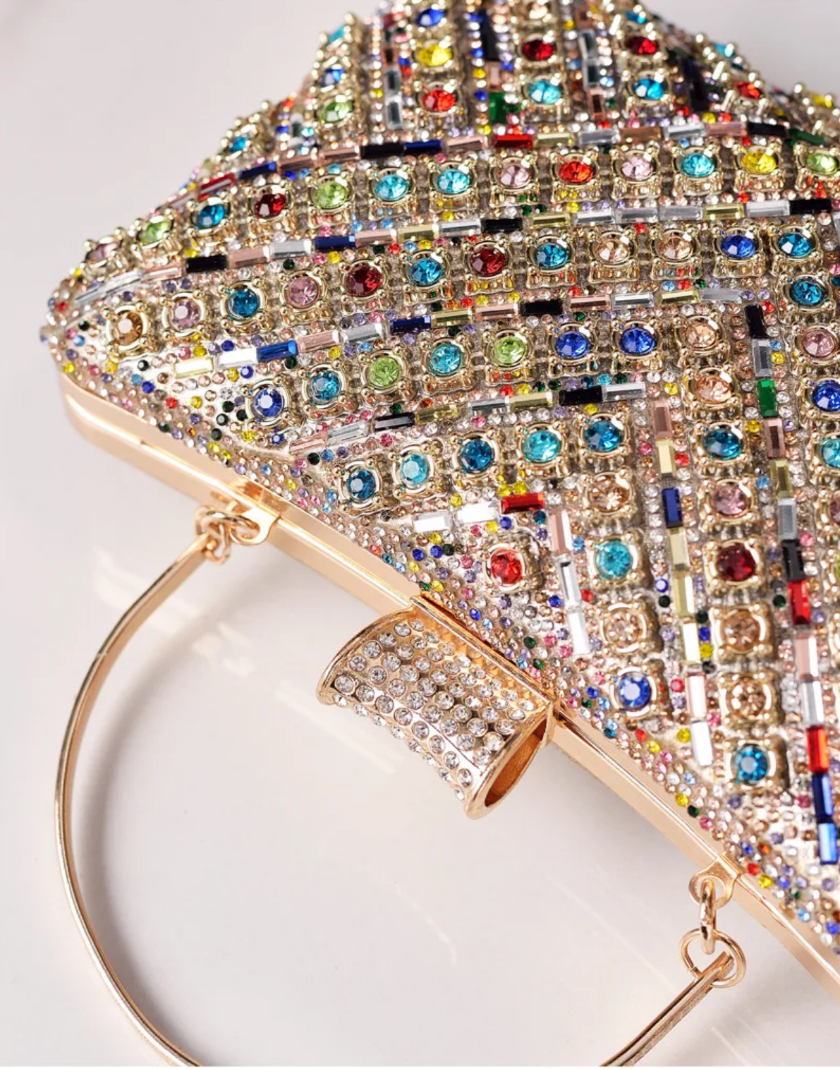 Colorful High Quality Crystals Evening Handbag