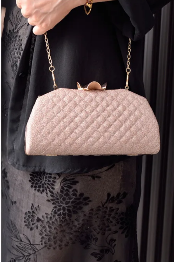 Diamond Lattice Clutch Bag: Luxury Designer Party Hand Wallet
