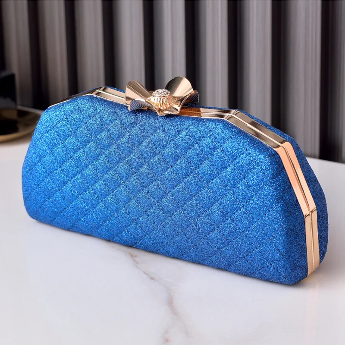 Diamond Lattice Clutch Bag: Luxury Designer Party Hand Wallet