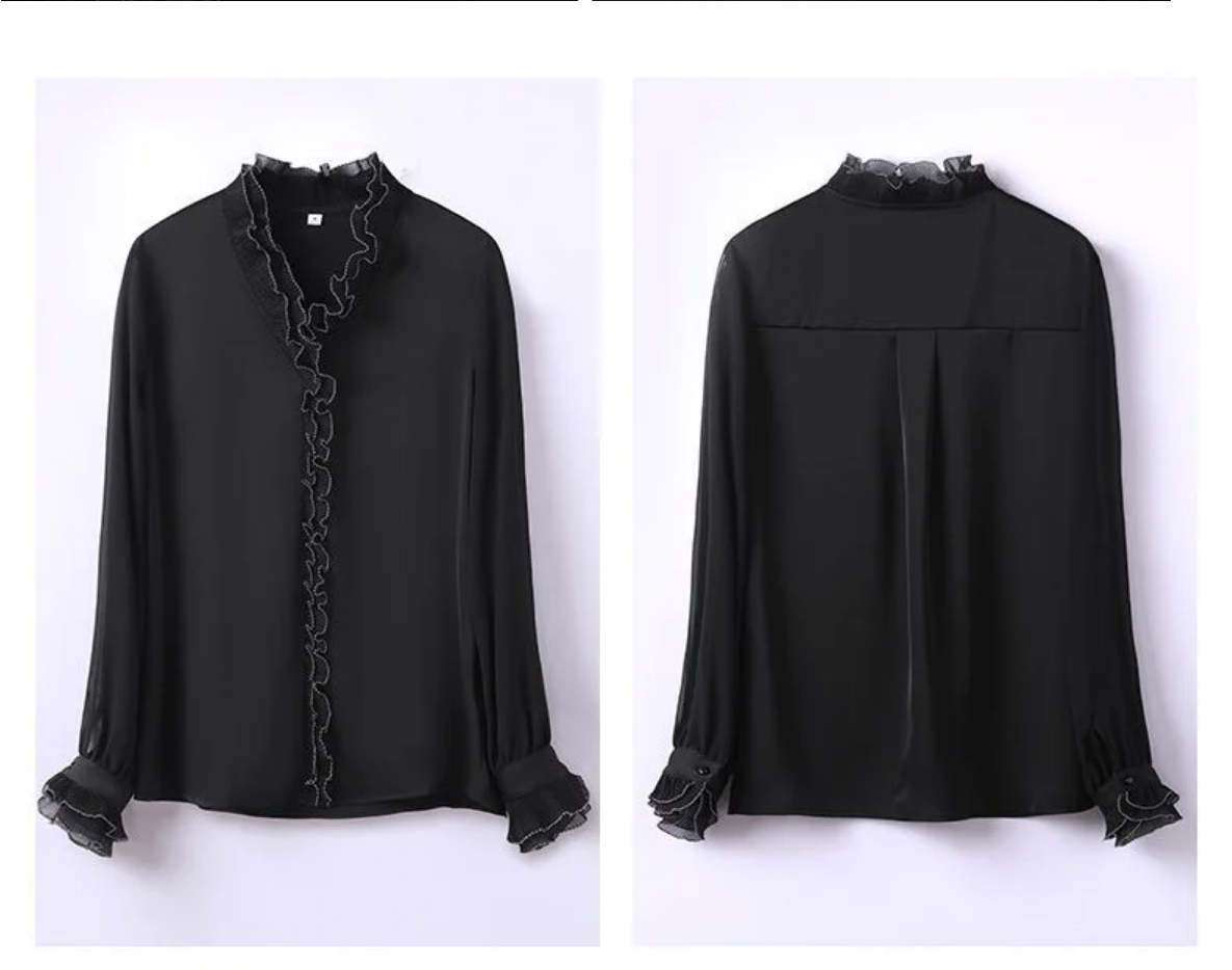 Lace Ruffles Chiffon Shirts