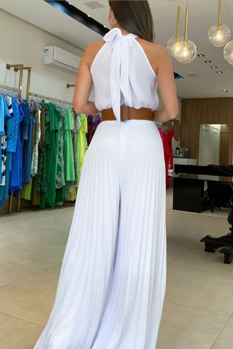 2023 New Fashion Elegant Solid Color Sleeveless Sexy Jumpsuit