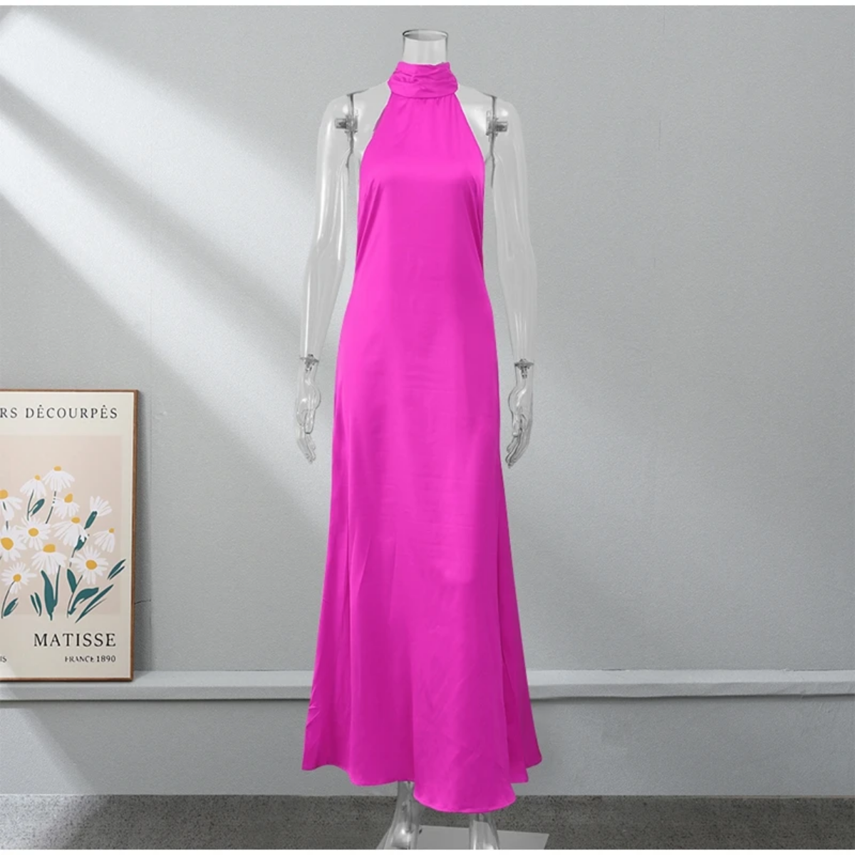 Elegant Bow Lace-up Maxi Dress