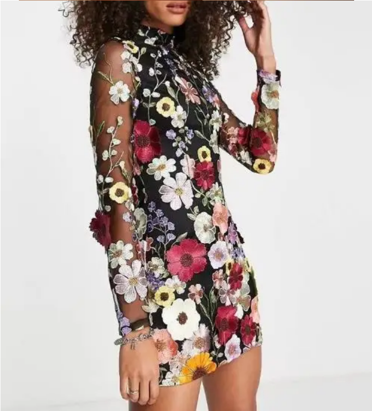 3D Flower Sexy Summer Dresses