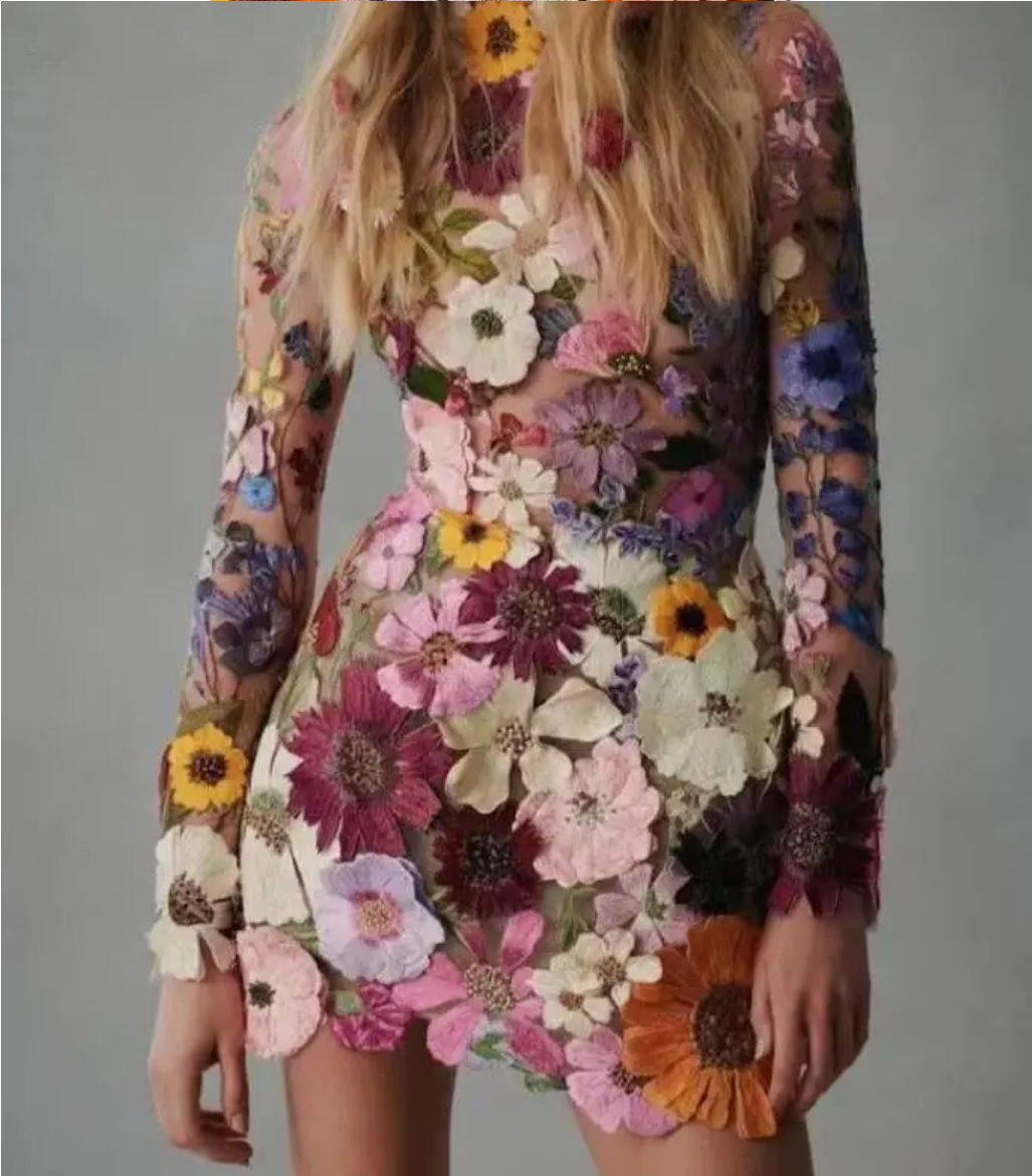 3D Flower Sexy Summer Dresses