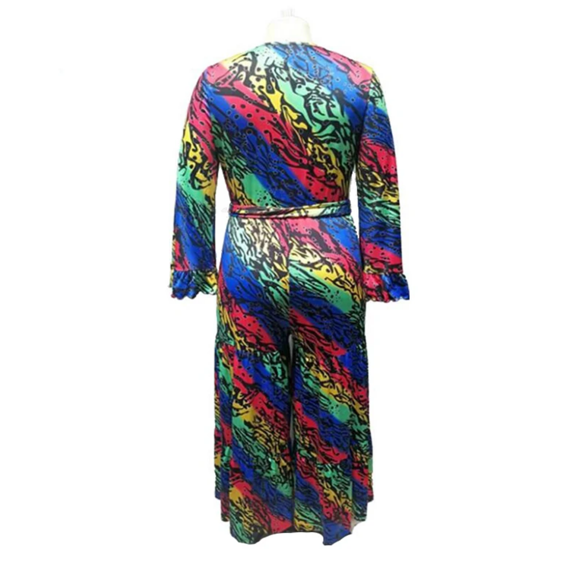 Plus Size  Loose Long Sleeve Wide Leg Jumpsuits