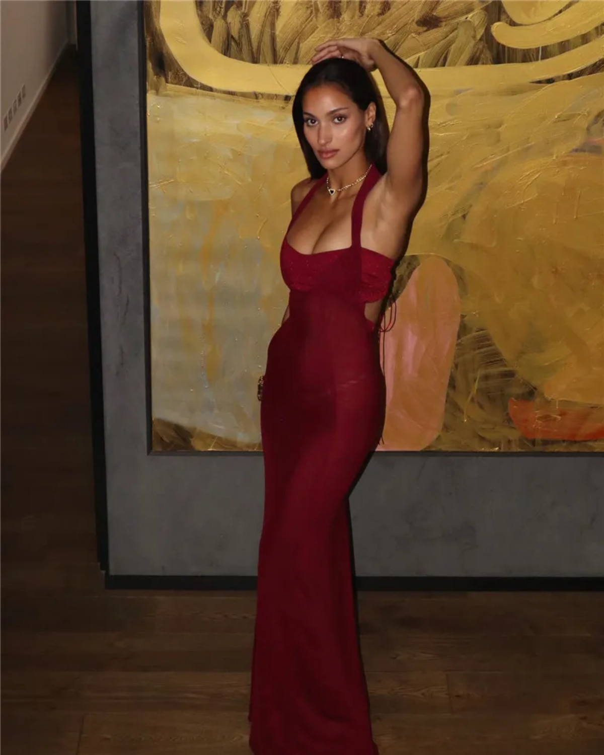 Elegant Backless Sexy  Lace-up Sleeveless Bodycon Maxi Dress
